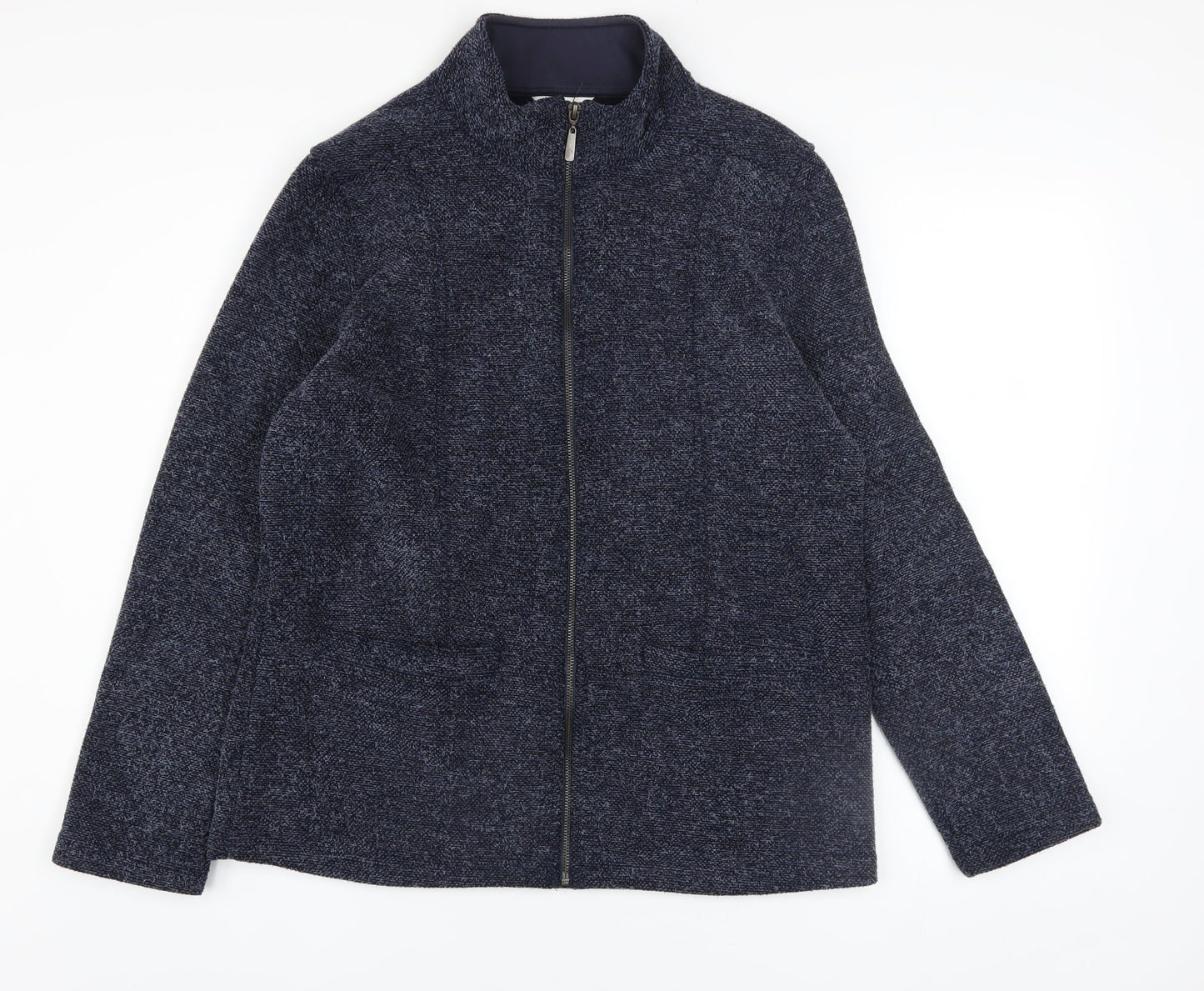 Womens UK Size 12 Marks and Spencer Blue Full Zip Jumper