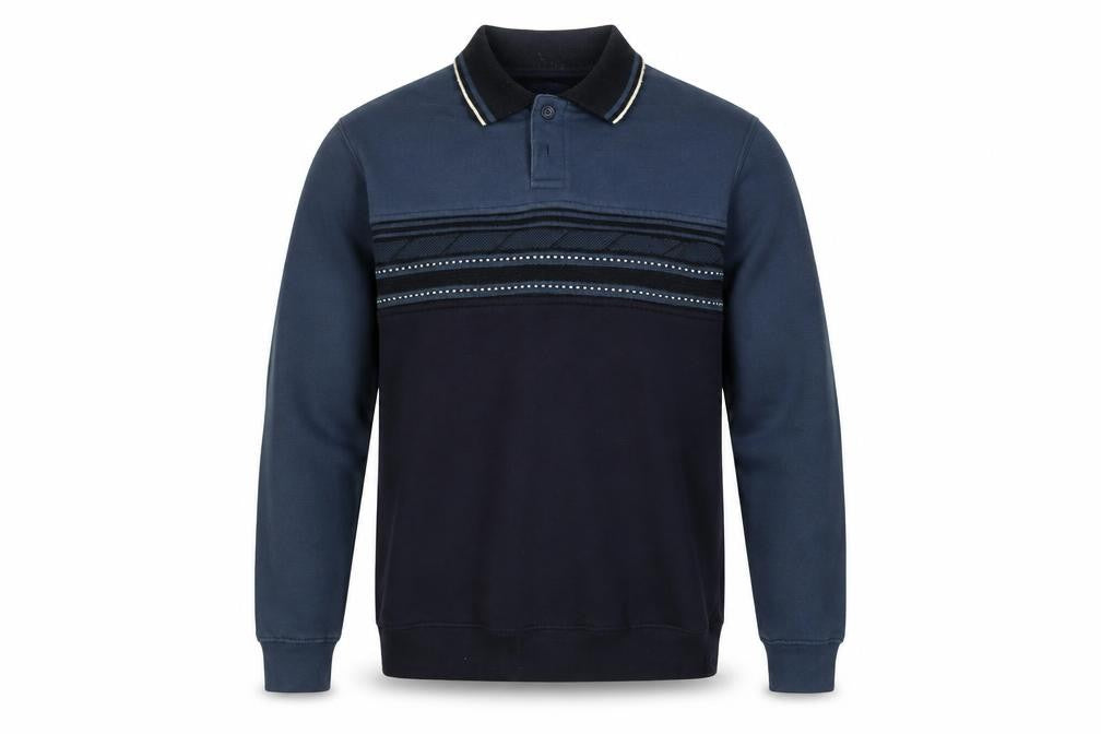 Mens UK Size M Tom Hagan Blue Henley Sweatshirt
