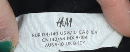 Boys UK Size 8-10 Years H&M Black Pullover Hoodie