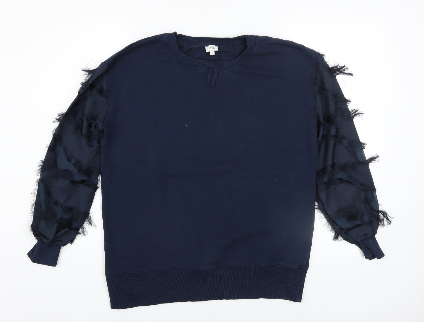 Womens UK Size S River Island Blue Pullover Sweatshirt