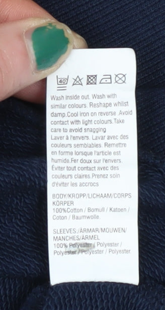 Womens UK Size S River Island Blue Pullover Sweatshirt