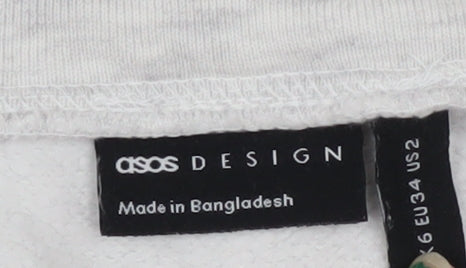 Womens UK Size 6 ASOS DESIGN Grey Pullover Sweatshirt
