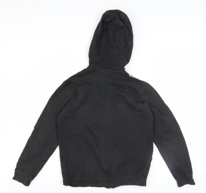 Boys UK Size 11-12 Years adidas Black Full Zip Hoodie