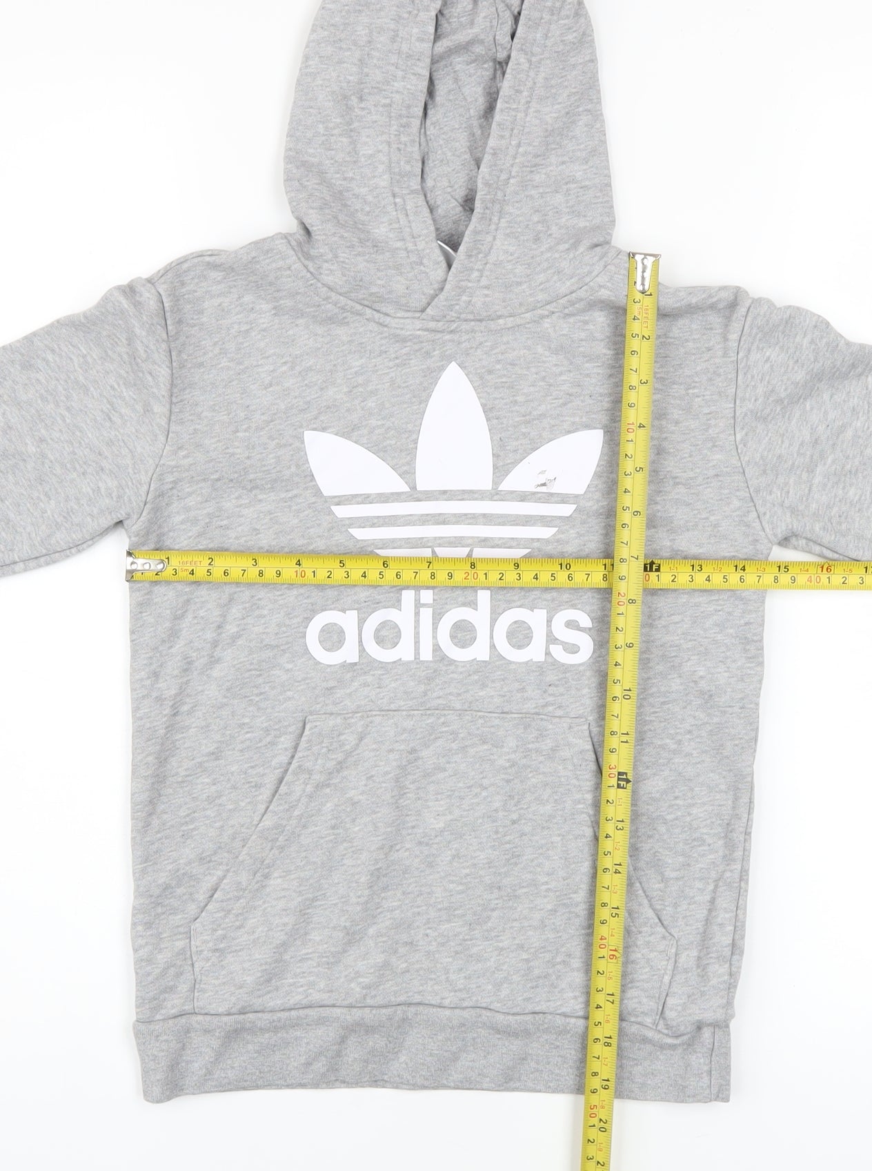 Boys UK Size 9-10 Years adidas Grey Pullover Hoodie