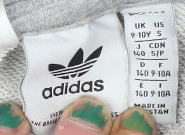 Boys UK Size 9-10 Years adidas Grey Pullover Hoodie