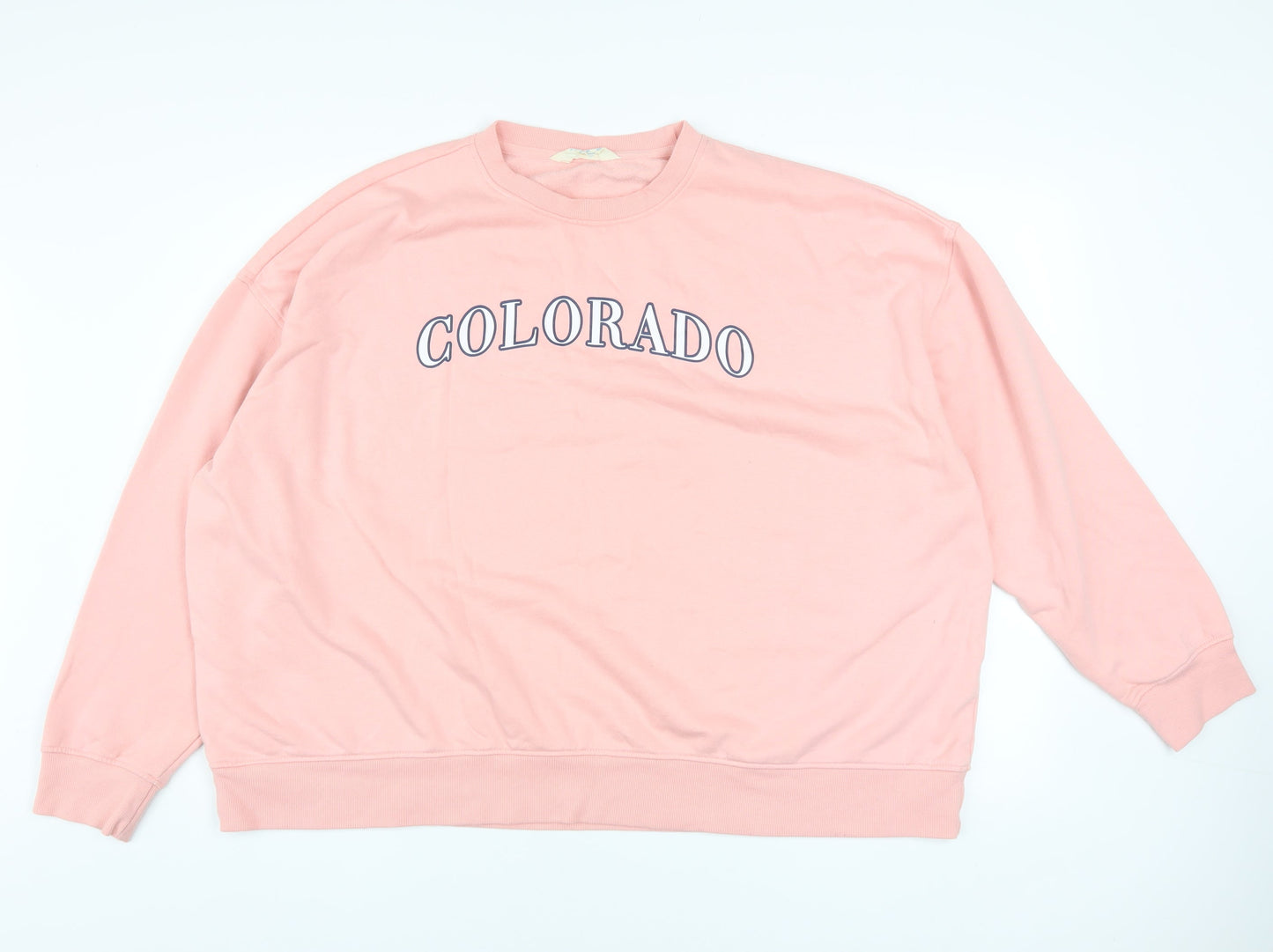 Womens UK Size 2XL Primark Pink Pullover Sweatshirt