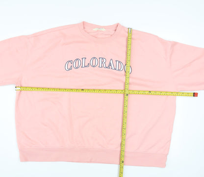 Womens UK Size 2XL Primark Pink Pullover Sweatshirt