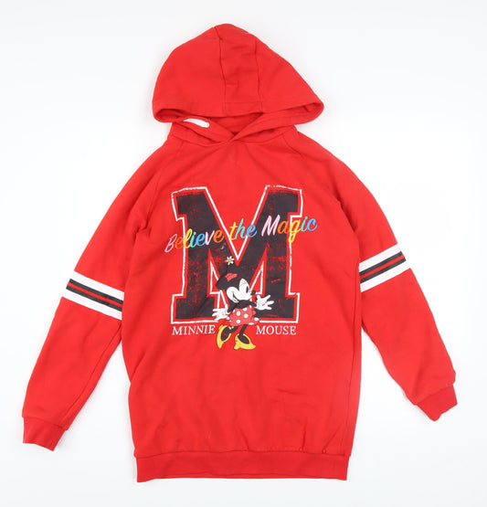 Girls UK Size 11-12 Years Marks and Spencer Red Pullover Hoodie