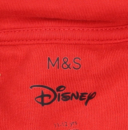 Girls UK Size 11-12 Years Marks and Spencer Red Pullover Hoodie
