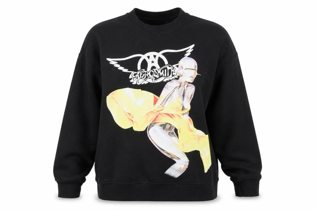 Womens UK Size S Aerosmith Black Pullover Sweatshirt