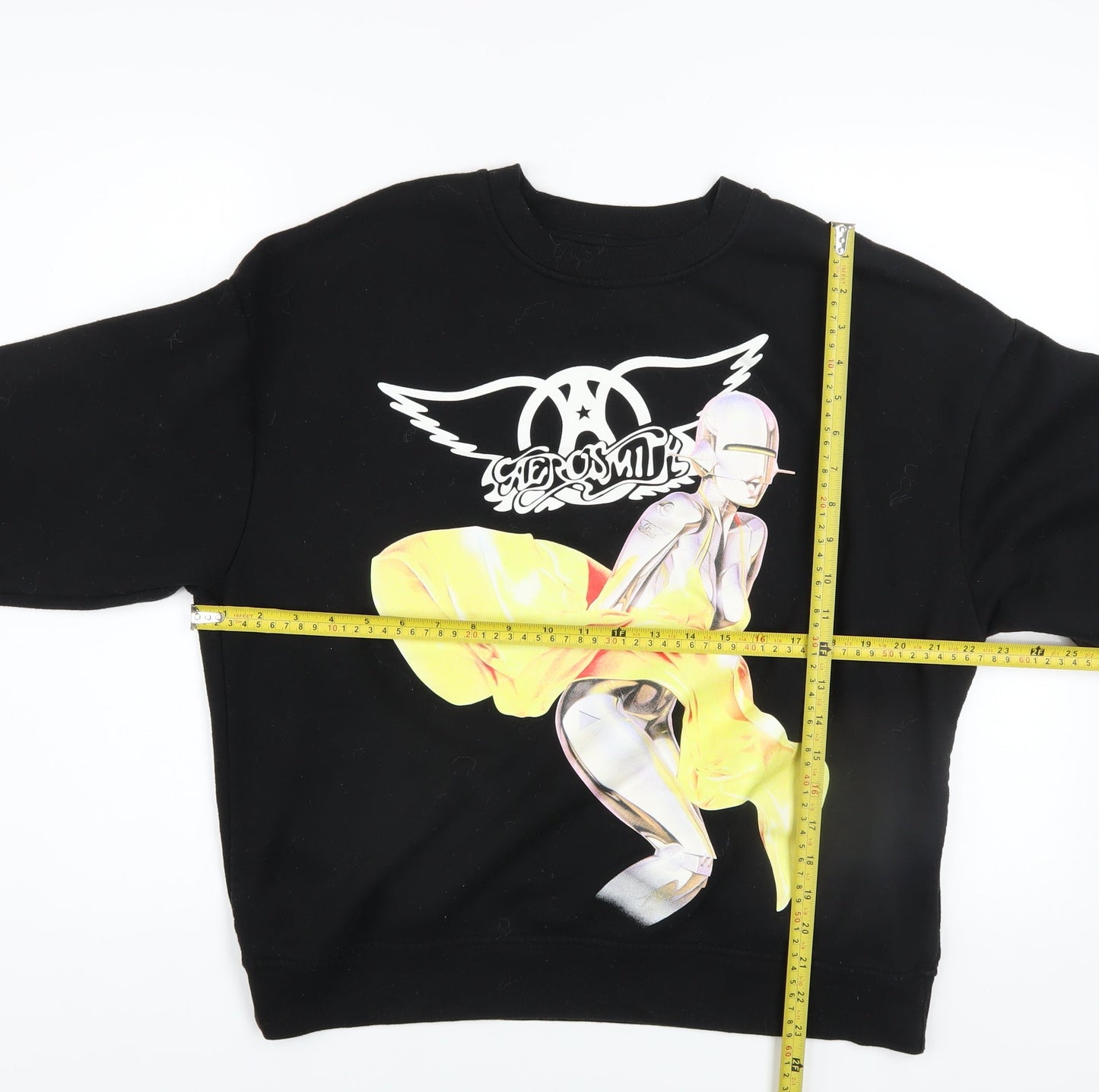 Womens UK Size S Aerosmith Black Pullover Sweatshirt