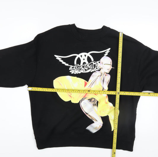 Womens UK Size S Aerosmith Black Pullover Sweatshirt