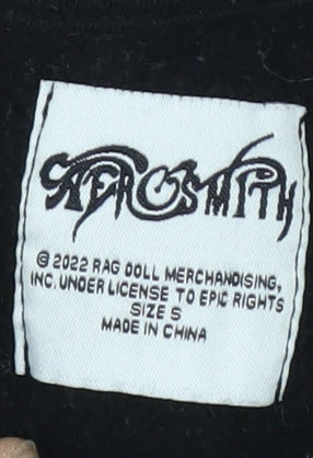 Womens UK Size S Aerosmith Black Pullover Sweatshirt