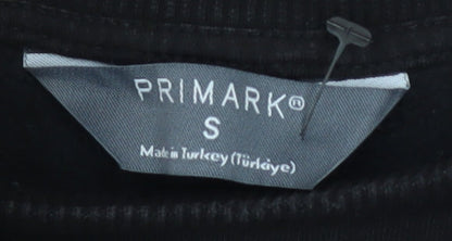 Womens UK Size S Primark Black Pullover Sweatshirt