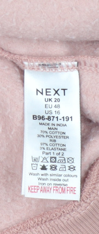 Womens UK Size 20 NEXT Pink Pullover Sweatshirt