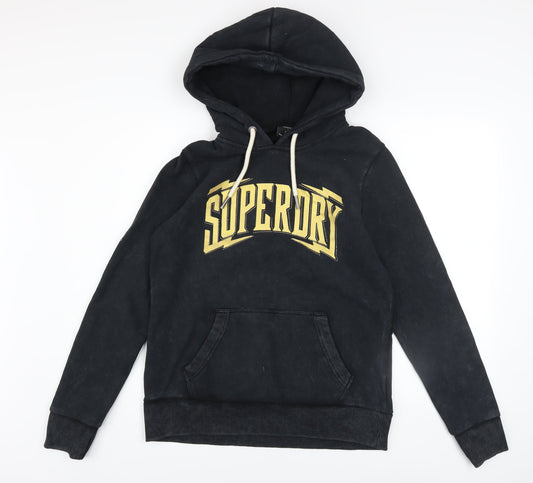 Womens UK Size 12 Superdry Black Pullover Hoodie