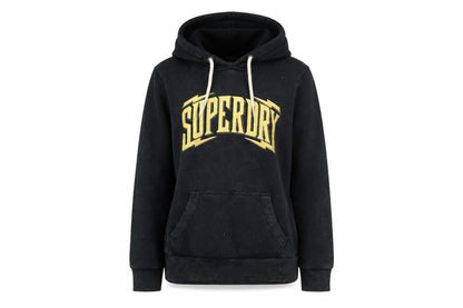 Womens UK Size 12 Superdry Black Pullover Hoodie