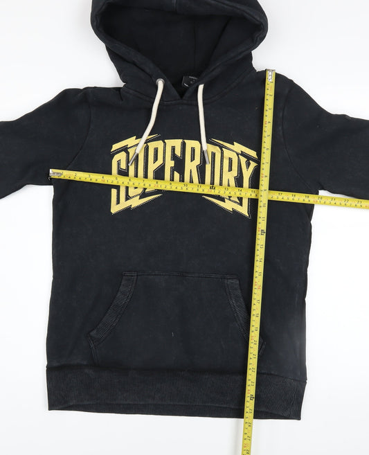 Womens UK Size 12 Superdry Black Pullover Hoodie