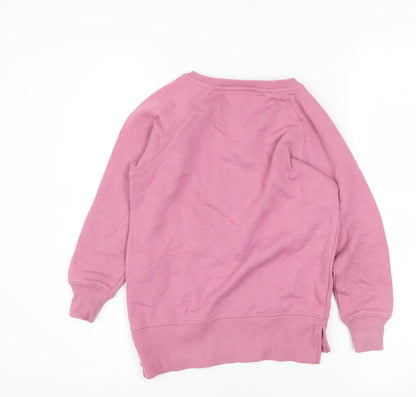Board Angels Girls Pink Sequin Star Pullover Sweatshirt 7-8 Years