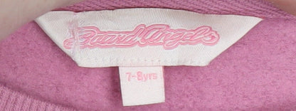 Board Angels Girls Pink Sequin Star Pullover Sweatshirt 7-8 Years