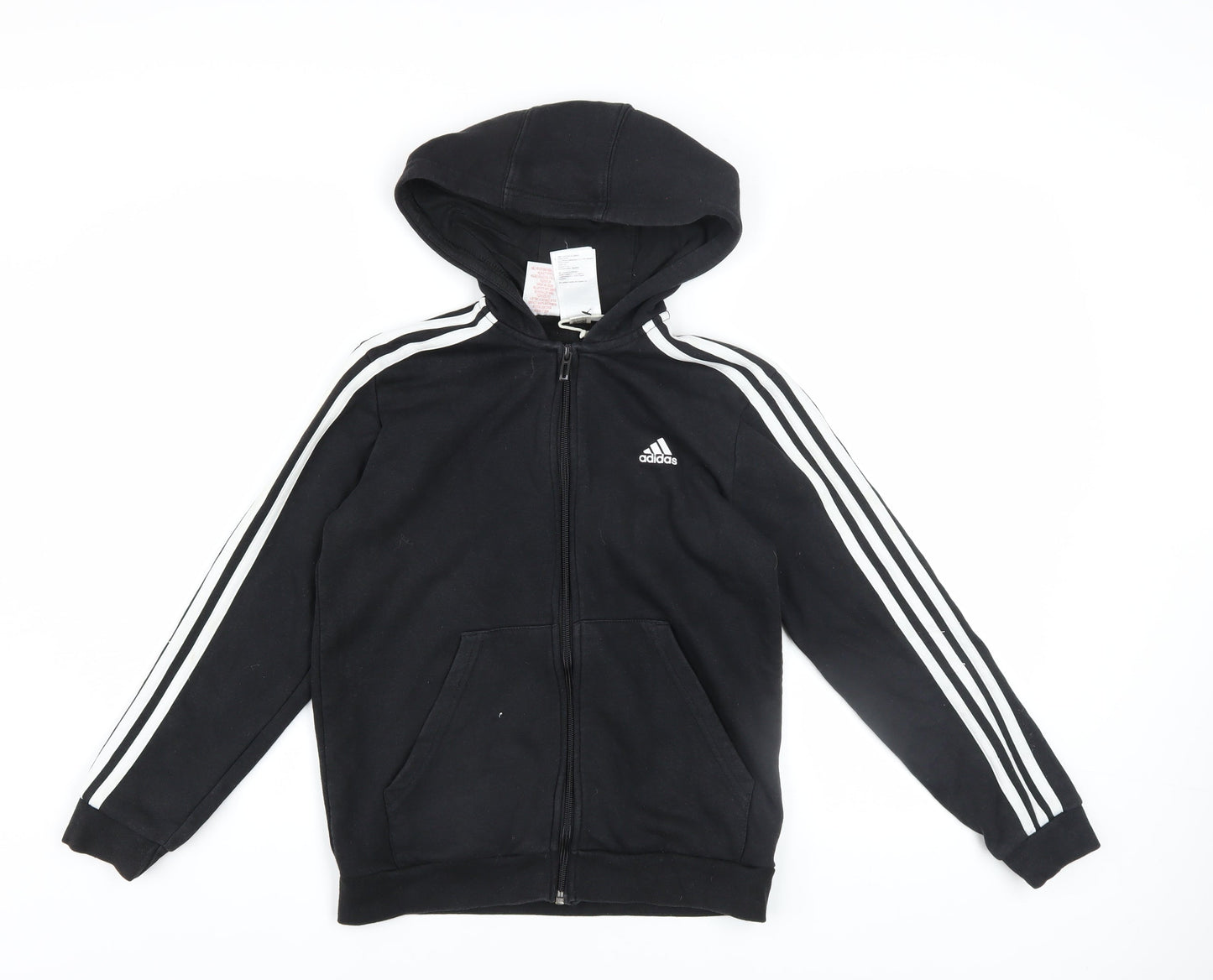 Boys UK Size 11-12 Years adidas Black Full Zip Hoodie