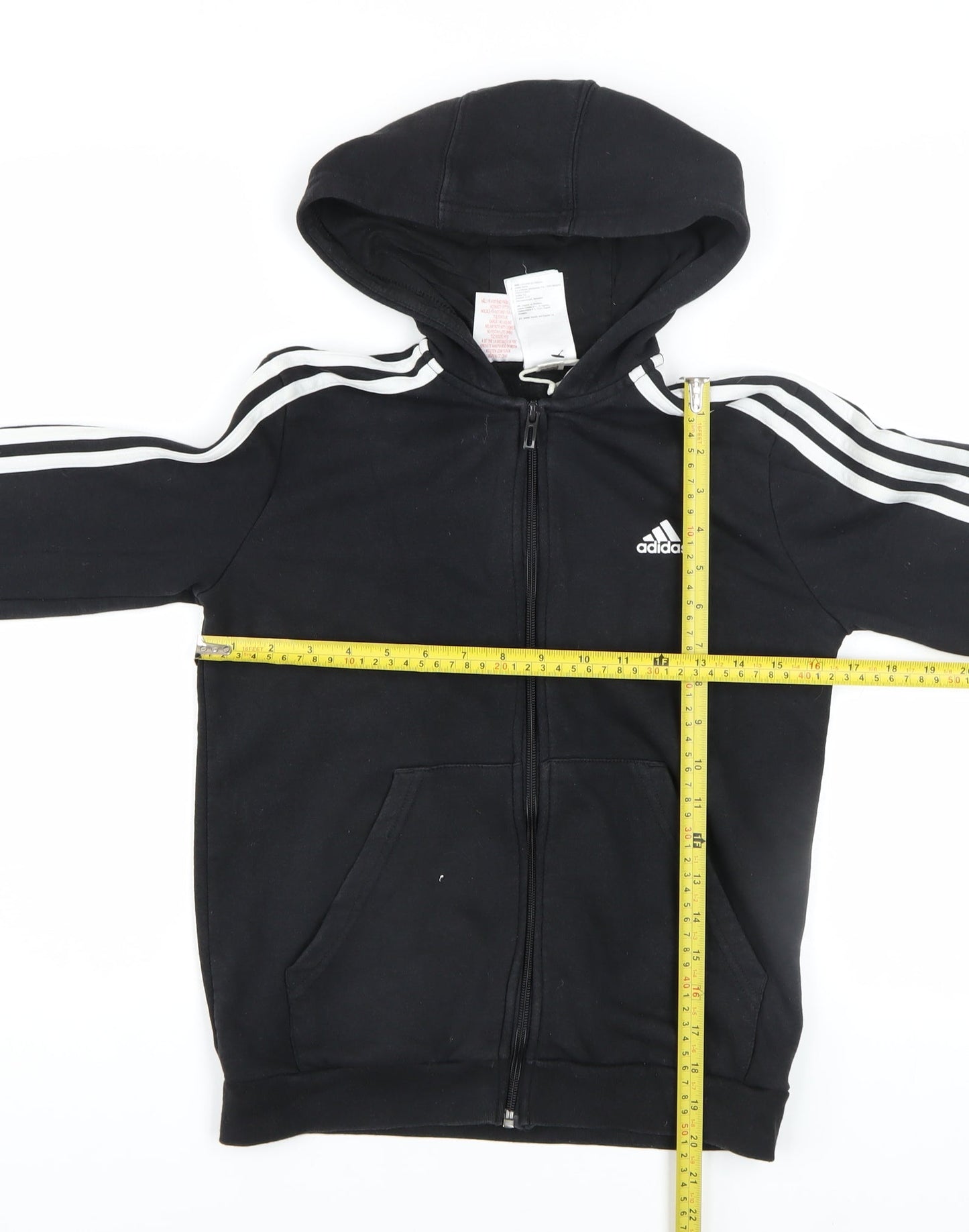 Boys UK Size 11-12 Years adidas Black Full Zip Hoodie