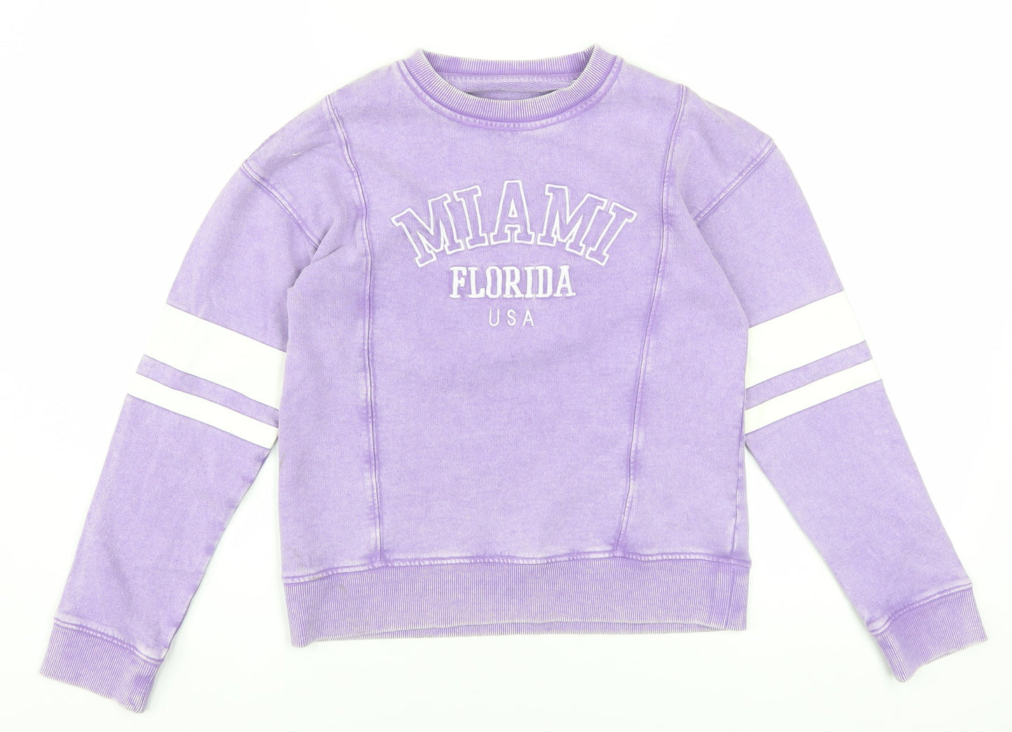 Nutmeg Girls Purple Miami Florida USA Pullover Sweatshirt 11-12 Years
