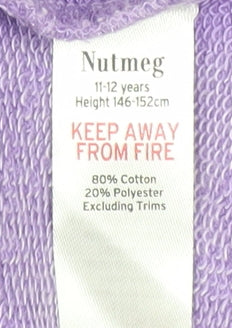 Nutmeg Girls Purple Miami Florida USA Pullover Sweatshirt 11-12 Years