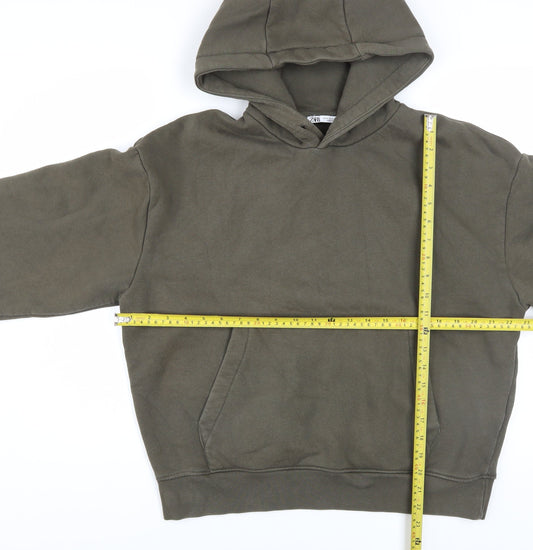 Womens UK Size 12 Zara Green Pullover Hoodie
