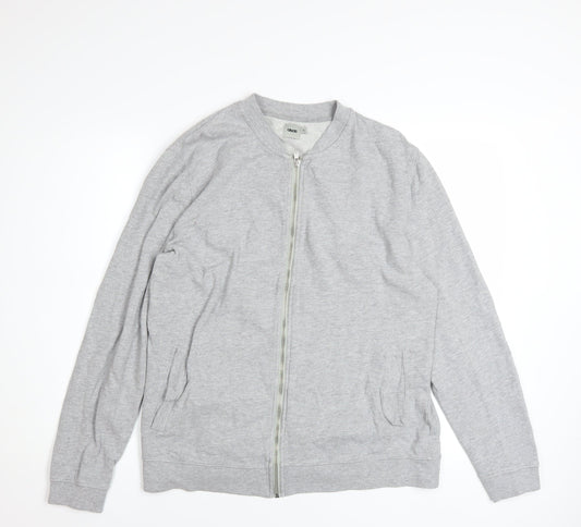Mens UK Size L ASOS Grey Full Zip Sweatshirt