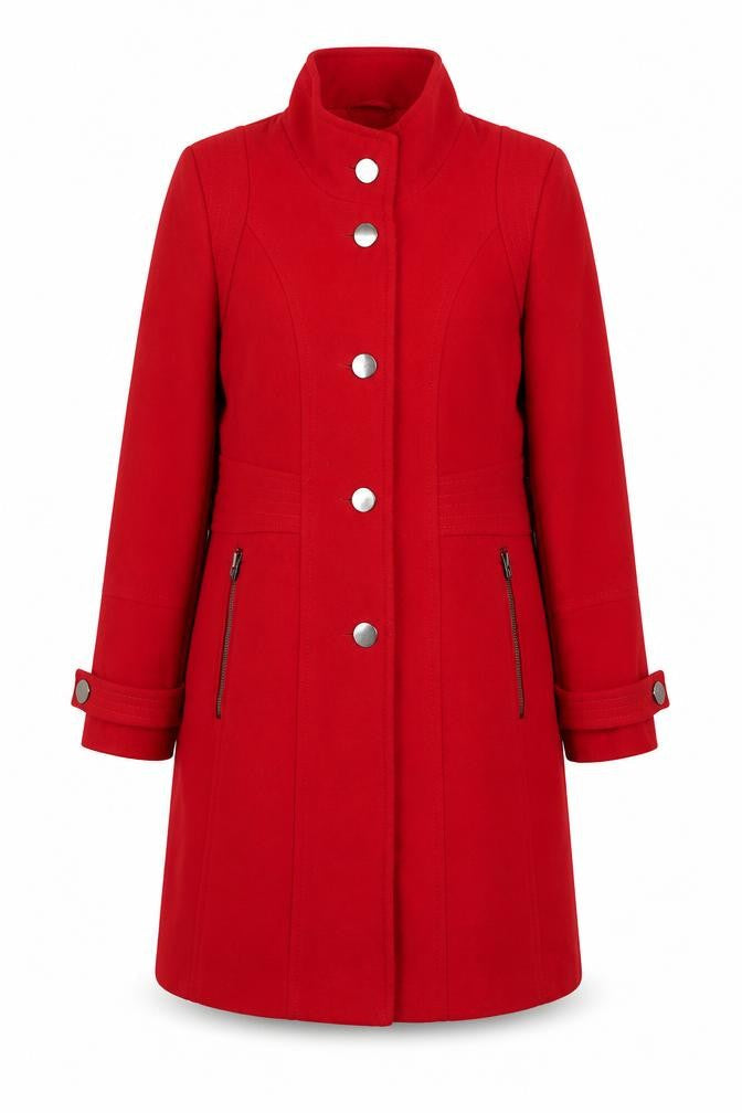 Womens UK Size 14 Wallis Red Overcoat
