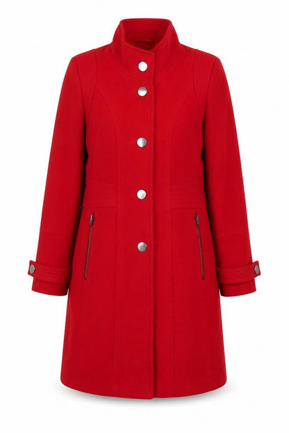 Womens UK Size 14 Wallis Red Overcoat
