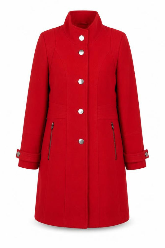 Womens UK Size 14 Wallis Red Overcoat