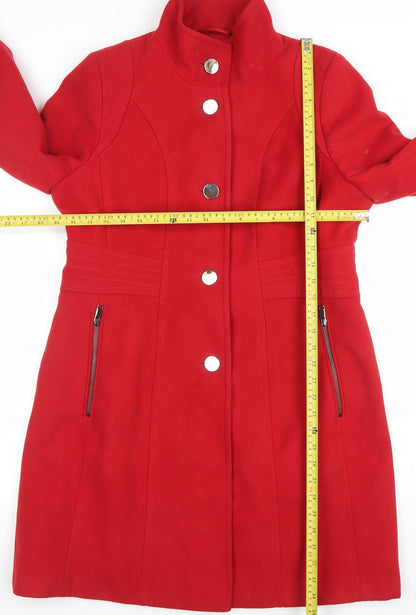 Womens UK Size 14 Wallis Red Overcoat