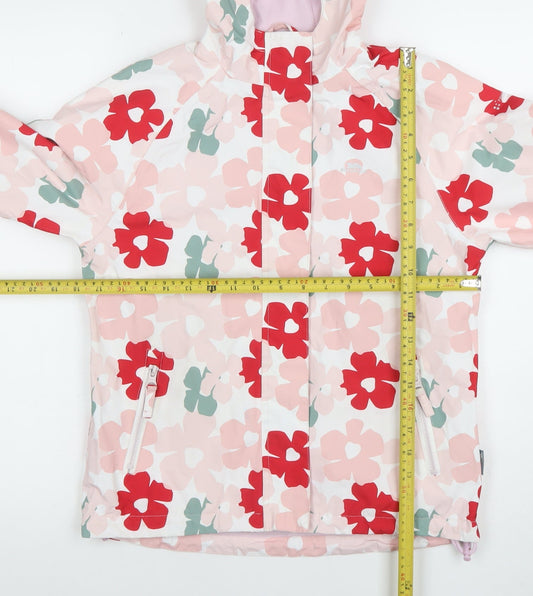 Trespass Girls Multicoloured Floral Waterproof Hooded Rain Coat 11-12 Years