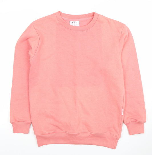 Womens UK Size XS 304 Pink Pullover Sweatshirt