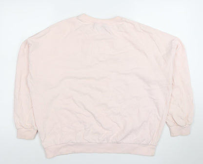 Womens UK Size 12 F&F Pink Pullover Sweatshirt