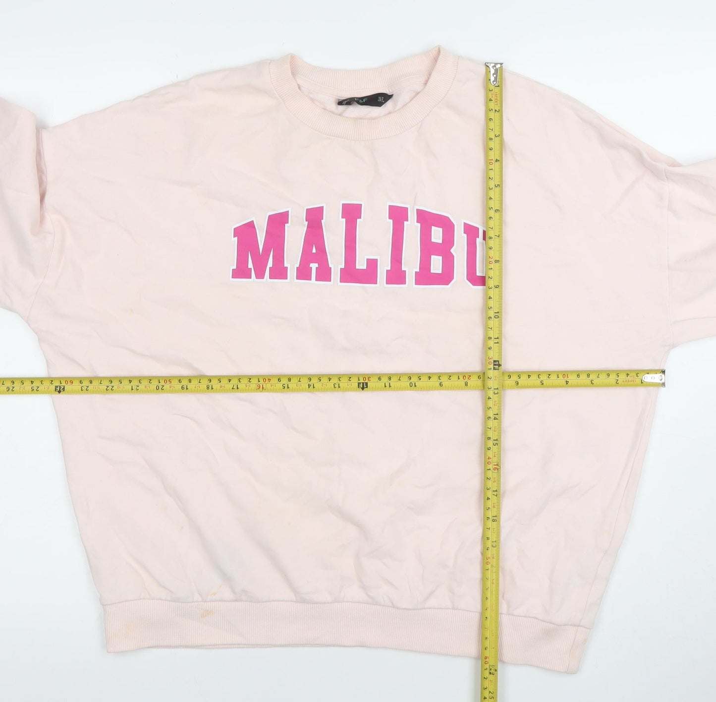 Womens UK Size 12 F&F Pink Pullover Sweatshirt
