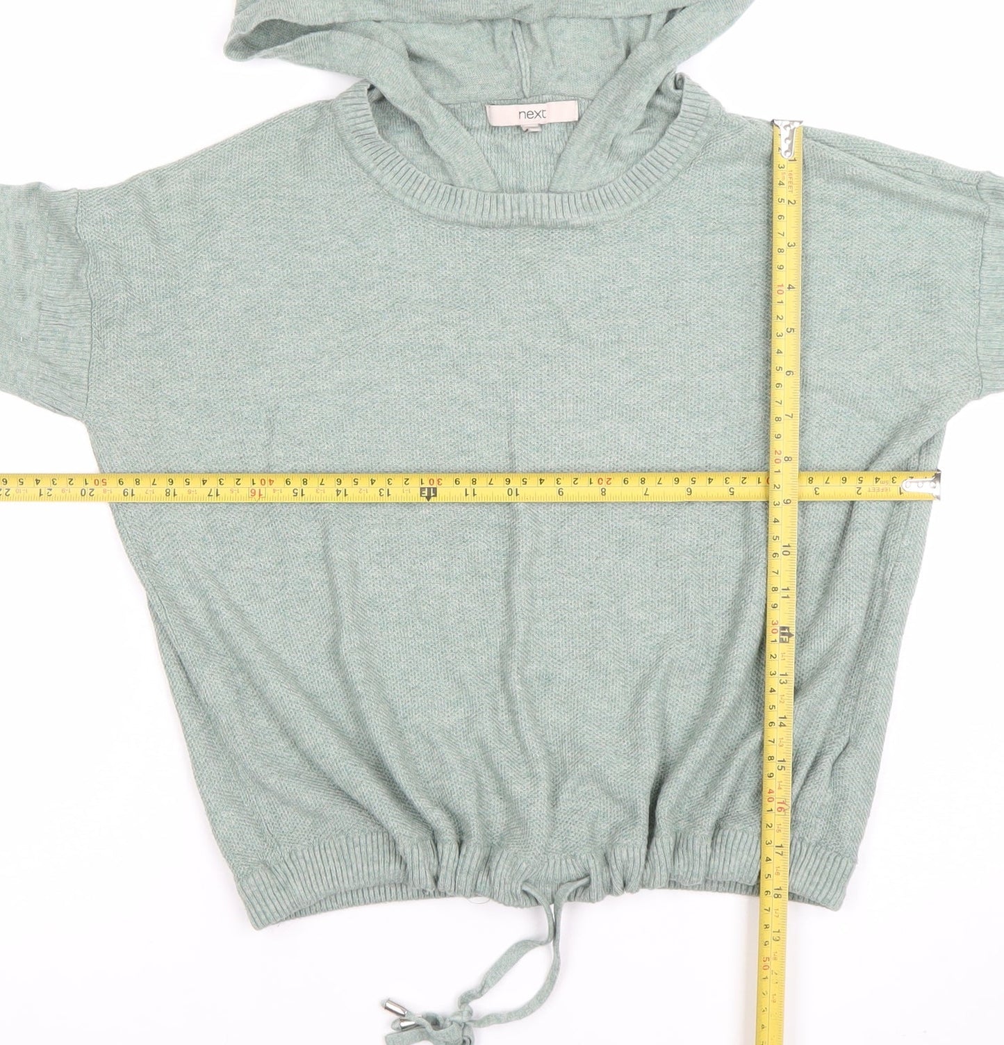 Womens UK Size 10 NEXT Green Pullover Hoodie