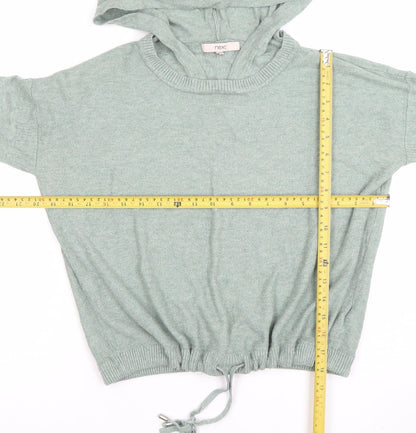 Womens UK Size 10 NEXT Green Pullover Hoodie
