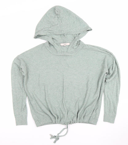 Womens UK Size 10 NEXT Green Pullover Hoodie