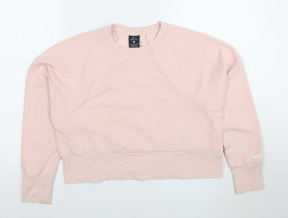 Womens UK Size S Nike Pink Pullover Sweatshirt