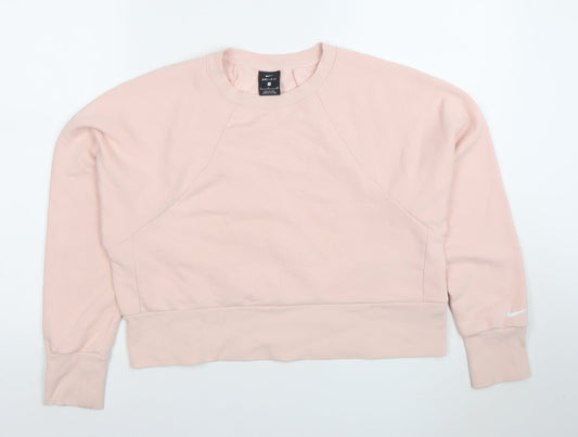 Womens UK Size S Nike Pink Pullover Sweatshirt