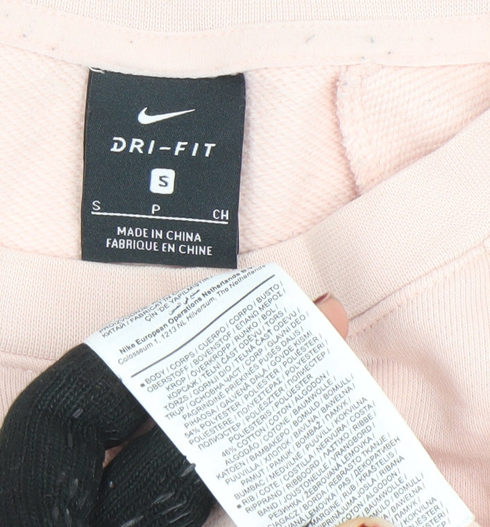 Womens UK Size S Nike Pink Pullover Sweatshirt