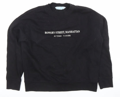 Womens UK Size XS Primark Black Pullover Sweatshirt