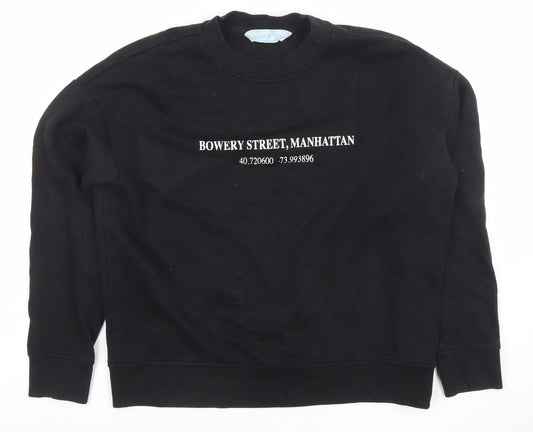 Womens UK Size XS Primark Black Pullover Sweatshirt