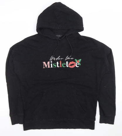 Womens UK Size S New Look Black Pullover Hoodie
