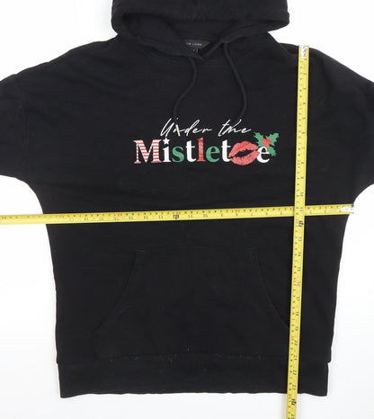 Womens UK Size S New Look Black Pullover Hoodie