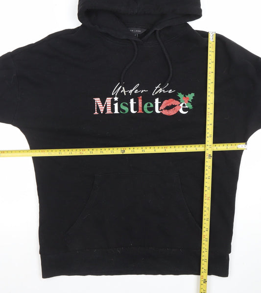 Womens UK Size S New Look Black Pullover Hoodie