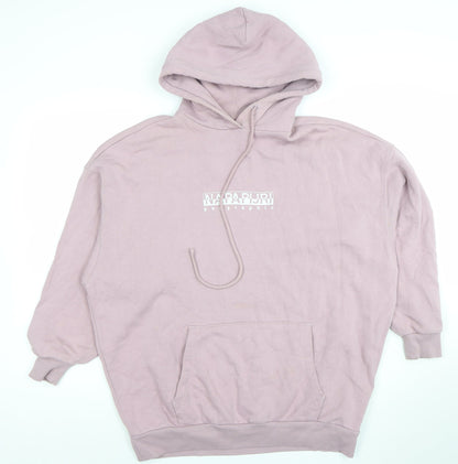 Womens UK Size S Napapijri Pink Pullover Hoodie